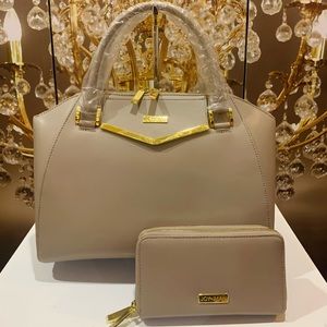 JOY & IMAN Satchel and Wallet NWOT